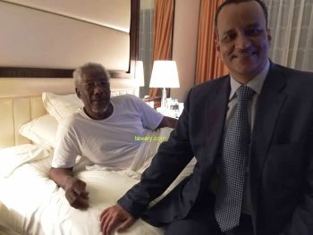 المبعوث الأممي اسماعيل ولد الشيخ احمد يزور ولد بلخير للاطمئنان عليه&nbsp;(الصورة)