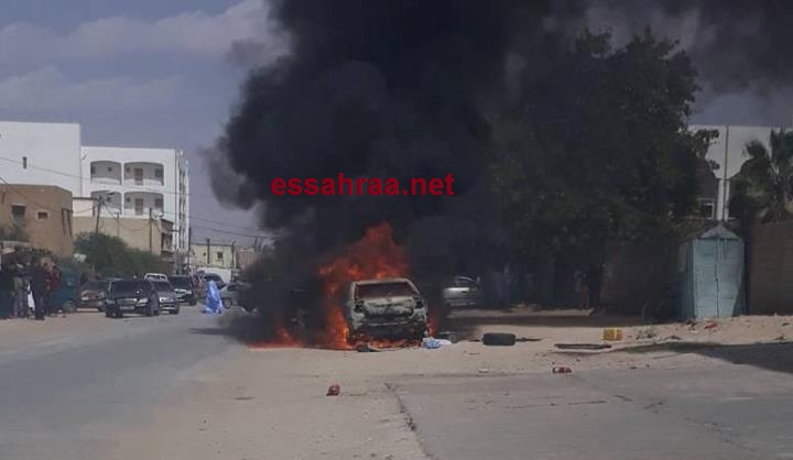 اشتعال سيارة قرب مبنى السفارة السورية وسط العاصمة&nbsp;الموريتانية